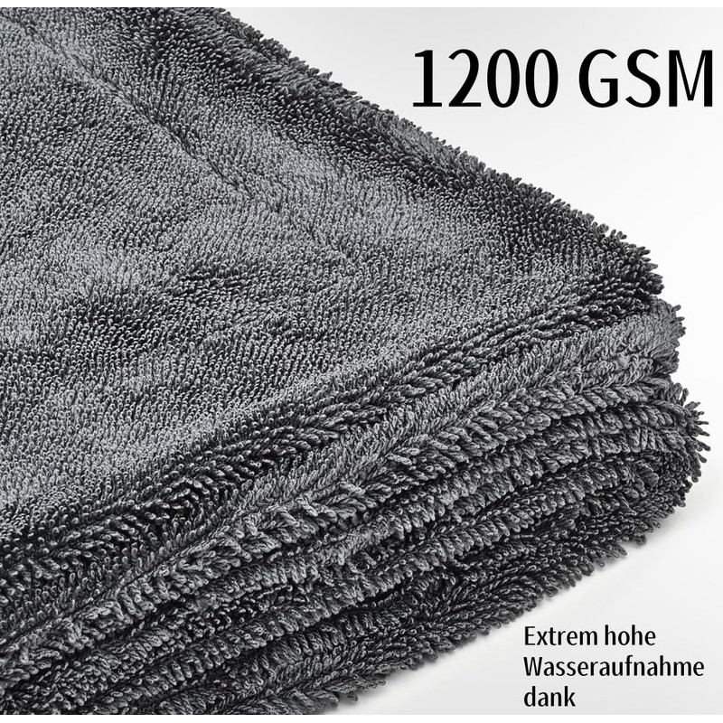 CUEMOON Ultra Absorbent Drying Cloth, 1200 GSM Grey, 50 x