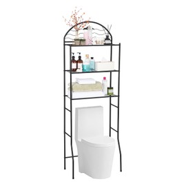 LALFPET 3 Tier Over The Toilet Storage Shelf, Heavy Duty Metal Bathroom Organizer Above Toilet, Space Saving Bathroom Shelves Racks for Small Spaces Apartments