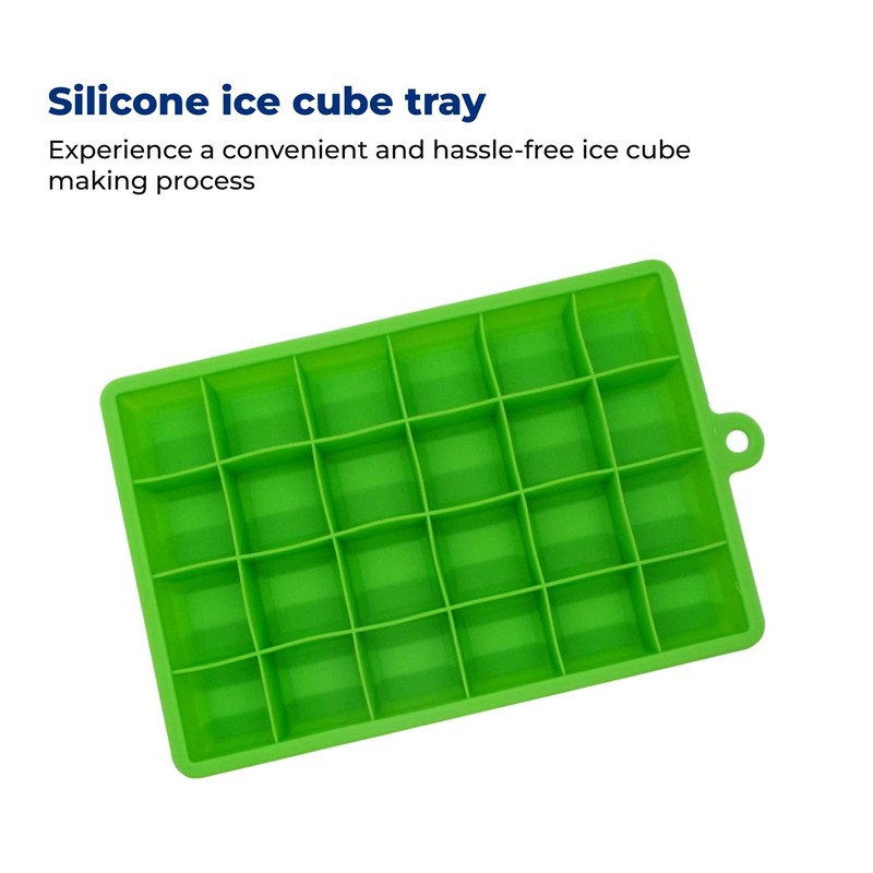 Gadgetime USA 4 Pack Silicone Ice Cube Tray - Large