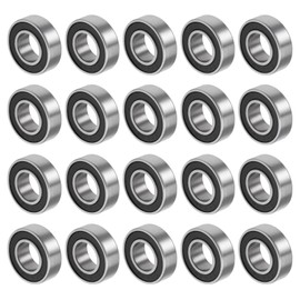 QUARKZMAN 688-2RS 8 x 16 x 5 mm Ball Bearings x 20 Pieces Chrome Steel Double Sealed with High Hardness Good Load Capacity for Machines and Tools