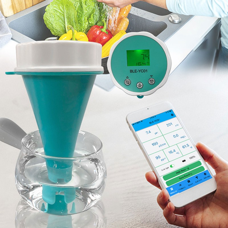 6 in 1 Bluetooth Water Quality Tester PH ORP EC