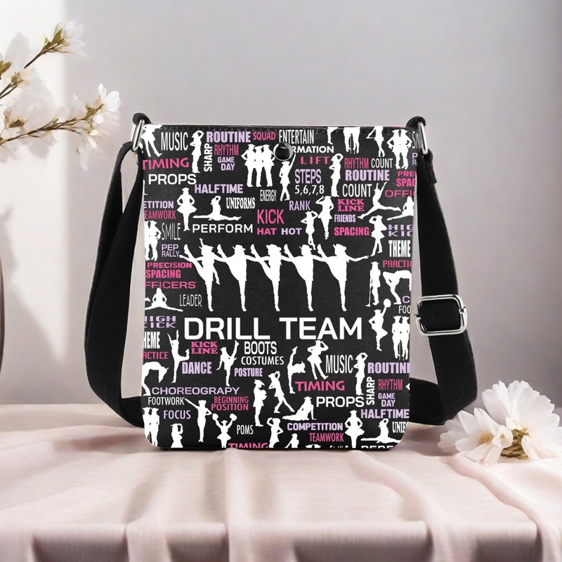 FEELMEM Dance Drill Team Crossbody Bag Color Guard Dance Cheerleading