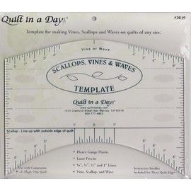 Quilt in a Day 2019 Scallops, Vines and Waves Template 9"X7"