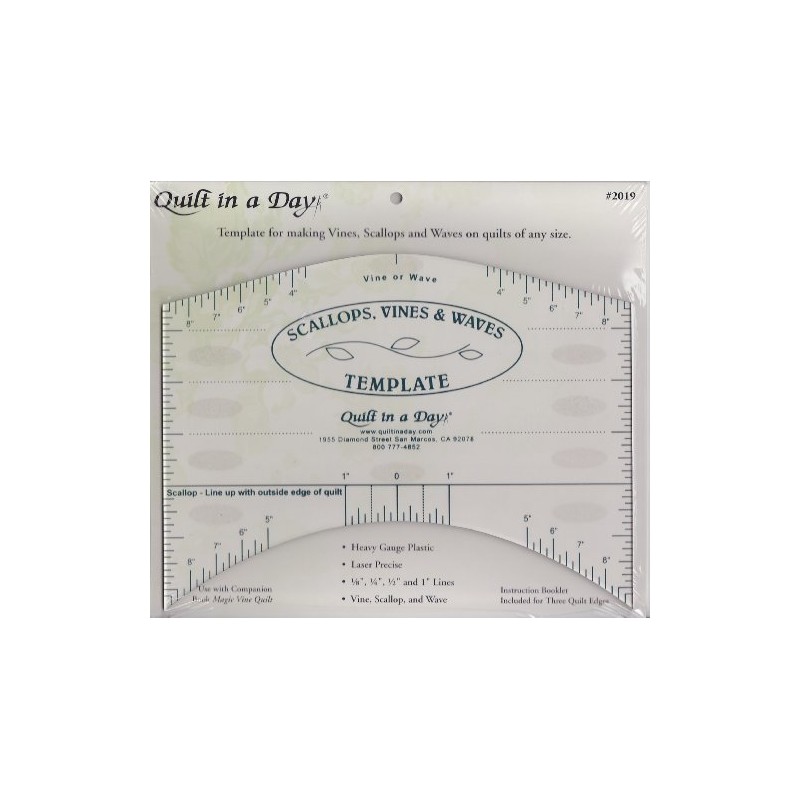 Quilt in a Day 2019 Scallops, Vines and Waves Template