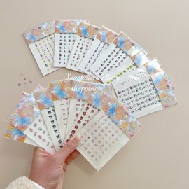 [Overseas] Sanrio Nail Sticker Character Sanrio Embo Children's Nail Sticker Princess DIY Nail Sticker Free Size/ little pink fox 30ea