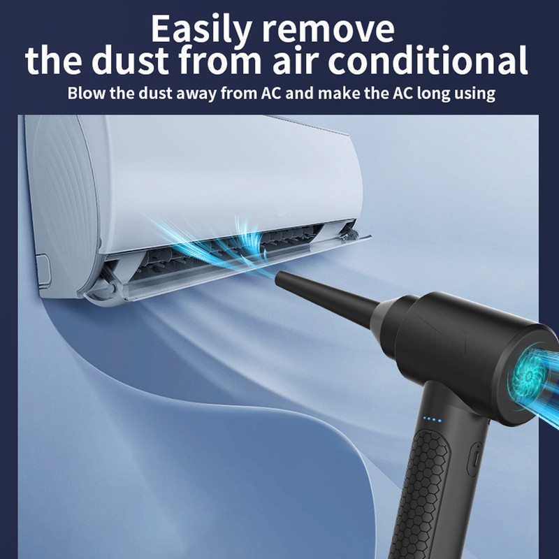 Electric Air Duster Multifunctional 3 Speed Adjustable 6000mAh 55000RPM Cordless