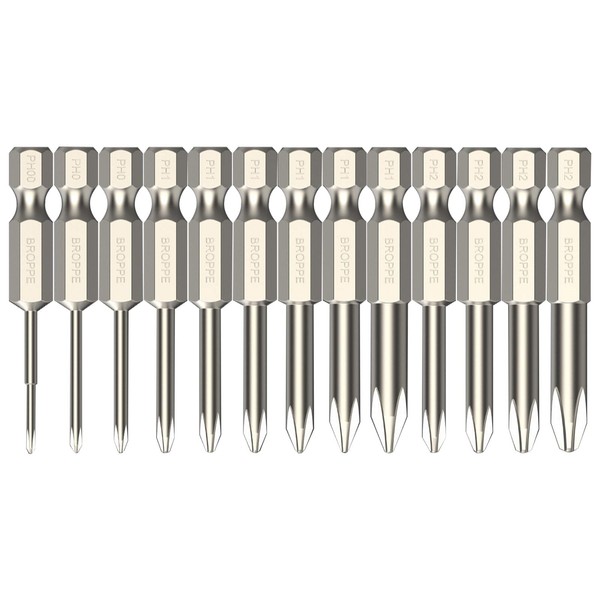 Rarapop Phillips Cross Slot Screwdriver Bit Set 13Pcs 1/4 Inch