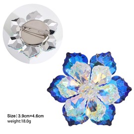 JKQBUX Baroque elegant colorful glisting Rhinestone Brooches Pin for Women Men Girls Flower Corsage Pin delicate accessory