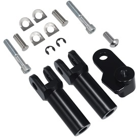 WOWTK Passenger Footpeg Mount Kit fits for Harley Softail 2012-2017 FLS and FLSS and 2008-2011 FLSTSB models,Replace for 50932-08,Vivid Black