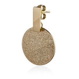 SMYKKO Nani Stud Earrings | Stainless Steel | Gold Plated | Women | Girls | Ladies | Steel | Earring | Brushed | Round, Stainless Steel