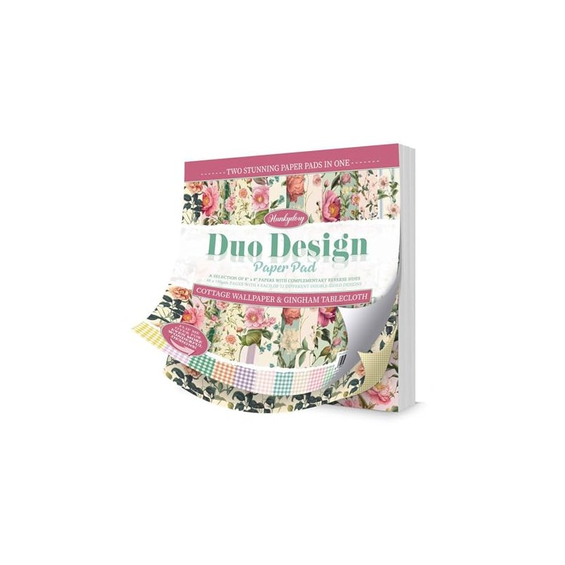 Hunkydory Crafts Cottage Wallpaper & Gingham Tablecloth Duo Design Pad