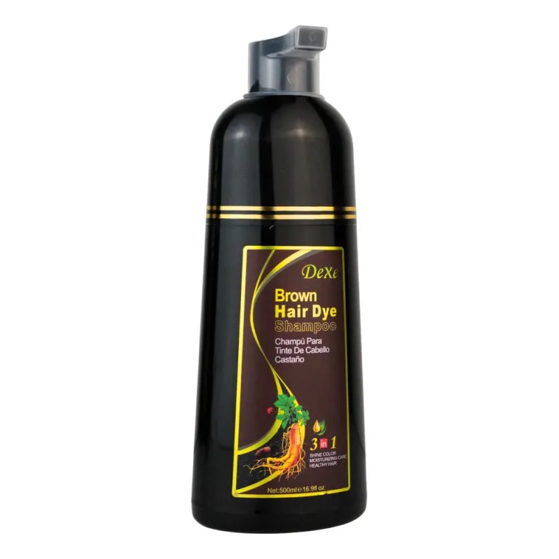 Dexe Shampoo Tinte Cubre Canas Instantáneo Castaño 400 Ml