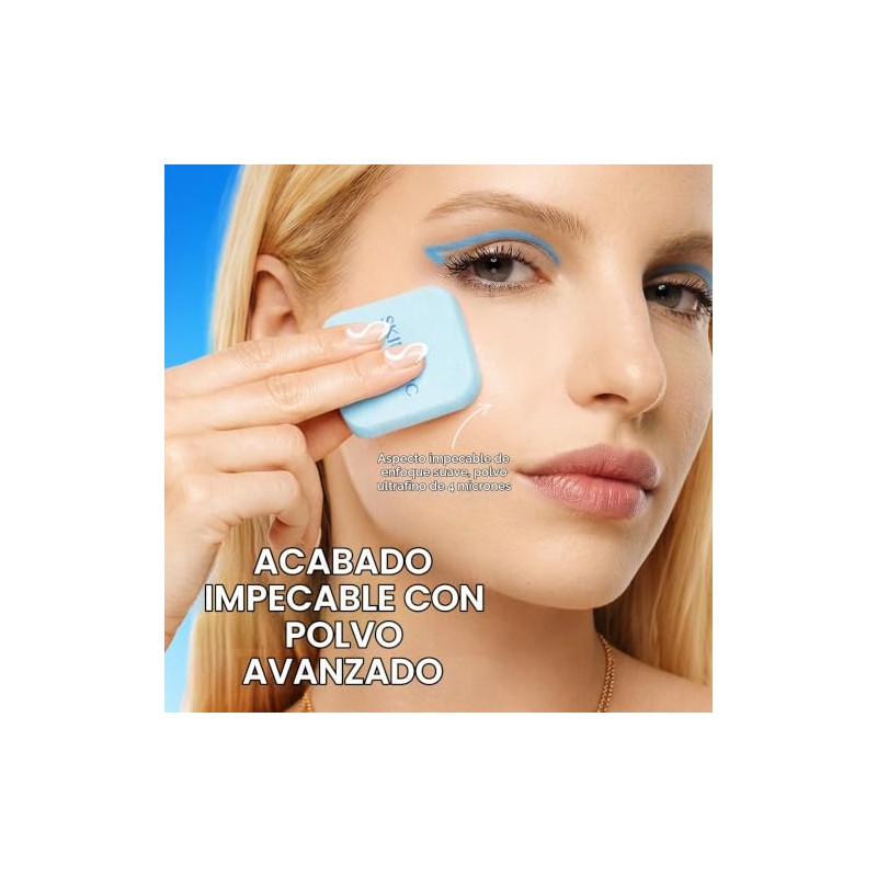 SKINTIFIC Base de Maquillaje en Polvo, Base en Polvo Compacta