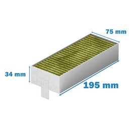 EVAYP 4 x activated carbon filters 17007412 17004805 Bosch HEZ9VRCR1 CleanAir Plus HEZ9VRCR1