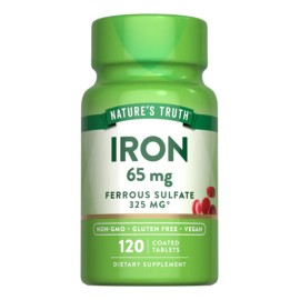 Nature Truth Suplemento Hierro Sulfato Ferroso 65mg 120 Tabletas