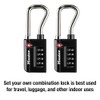Master Lock Black Set Your Own Combination TSA Approved Luggage