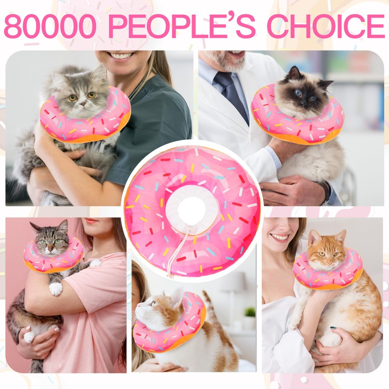 WONONE Cat Cone Collar Soft, Cute Cat Donut Collar After