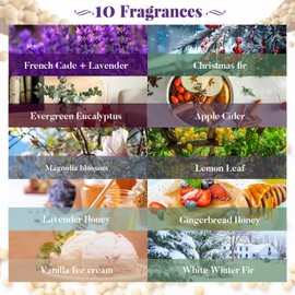 Coume 10 Pcs Thank You Candles Christmas Soy Wax Scented Glass Jar Candles 3.5 oz Baby Shower Favors for Guests Thank You Gifts for Women Wedding Bridal Shower, 10 Fragrance(Winter Christmas Scent)