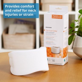 McKesson Cervical Collar - Soft Density Polyfoam, One-Piece, for Adults - One Size Fits Most, 19 in - 22 in Neck Circumference, 6 Count