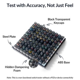 Keychron Switch Tester 100 Max Edition, 88 Mechanical & 12 Magnetic HE Switches Testing Kit with 100 Labeled Keycaps, Includes Keychron/Gateron/Kailh/Huano, Pro Mechanical Keyboard Feel