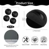 4 Pcs Self Adhesive Floor Door Stoppers,Black Stainless Steel Half