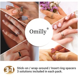 Ring Sizer Adjuster for Loose Rings, 64-Piece Set with 3 Types (Spiral Coils, Ring Guards, Sizing Strips) Fits Ring Widths 1-10mm, Invisible Resizing Solution for Women & Men