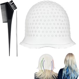 3PCS Highlighting Cap Sturdy and Durable Hair Highlighting Kit Comfortable and Easy to Put On and Take Off Highlights Hair Dye Kit for Color Hair Salon Hairdressing Dyeing Staining Tools