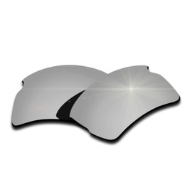 Polarized Replacement Lenses for Oakley Flak 2.0 XL Sunglasses - Silver Mirrored Coating