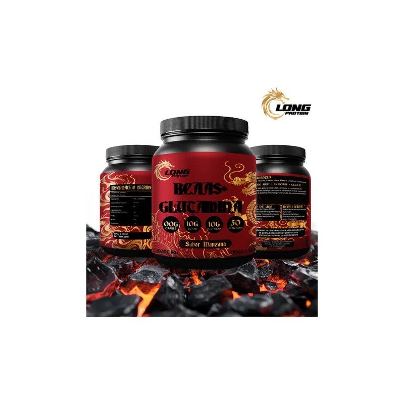 Aminoacidos Bcaas + Gluta En Polvo Long 1kg Prentreno Varios