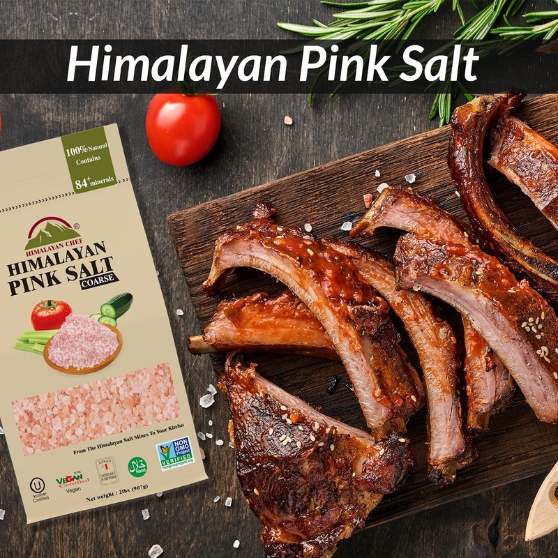 Himalayan Chef Himalayan Pink Salt, Coarse Grain, Refill Grinders -