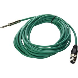 Seismic Audio - SATRXL-F25Green - 25 Foot Green XLR Female to 1/4 Inch TRS Patch Cable Snake Cords - Balanced