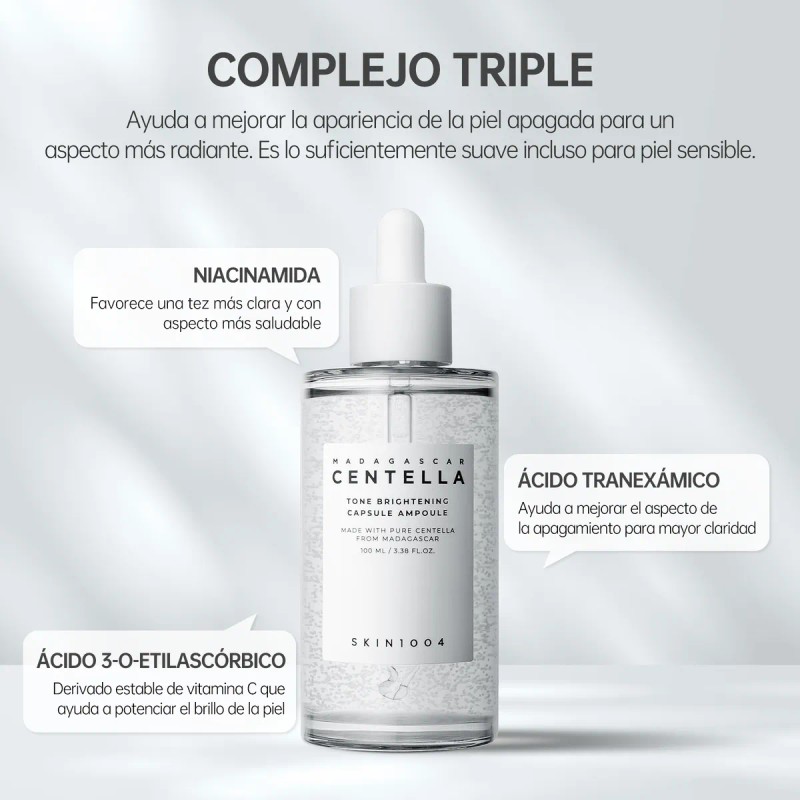 Skin1004 Madagascar Centella Set Iluminador Antimanchas 4pzs