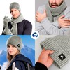 Bluelander Kit Gorro, Bufanda, Guantes Pantalla Tactil, Termicos, Frio para