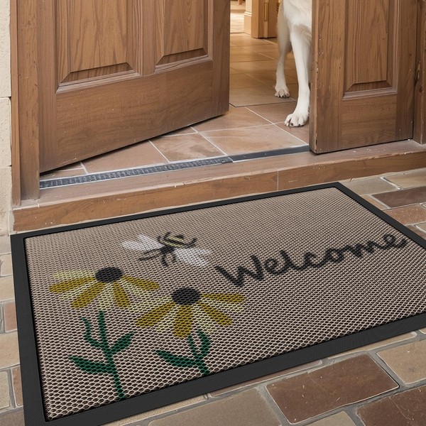 DEXI Front Door Mat Outside Entrance Spring 17x30, Non Slip