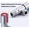Set of 2 Stainless Steel Angle Valve Sink Wall Connection