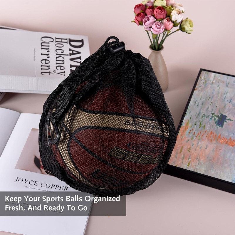 DILUSILK 1 Pcs Mesh Ball Bags, Drawstring Storage Single with