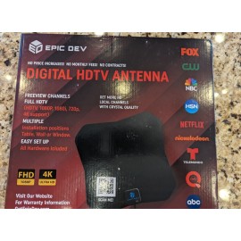 Digital Antenna Epic DEV Digital HDTV Antenna 4k UHD  30 dbi includes amplifier