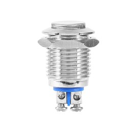 Oumefar 12mm Waterproof Metal Momentary Push Button Switch 2A 36V Electrical Push Button Switch Stainless Steel Shell for 12mm 0 47" Mounting Hole