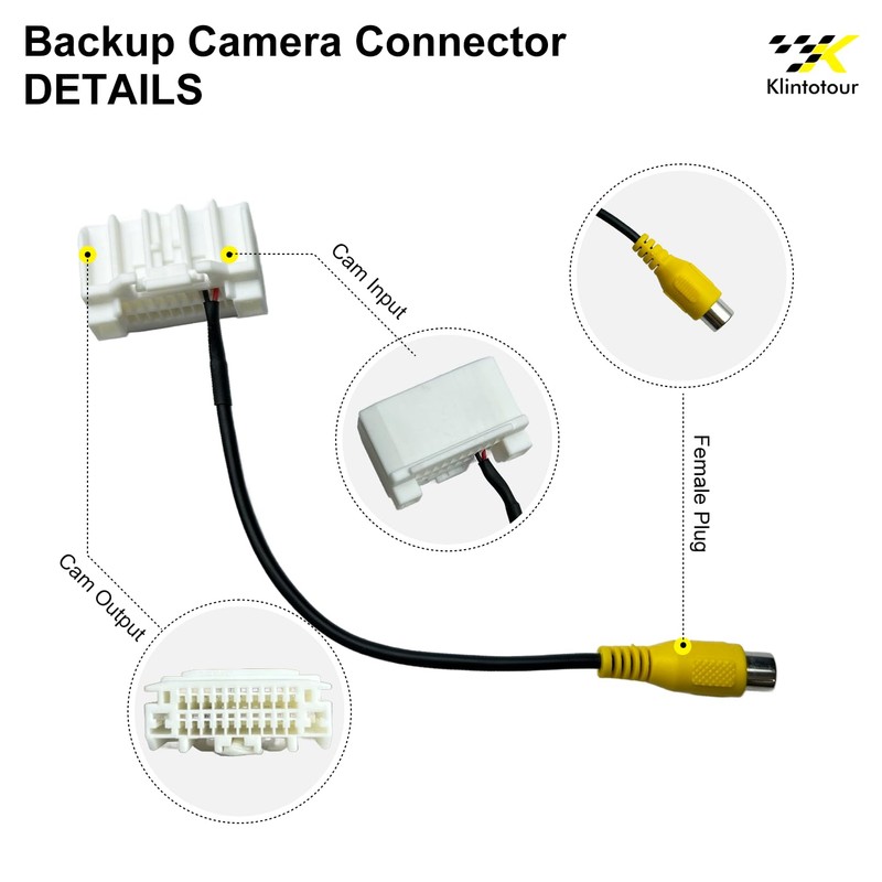 Backup Camera Harness Adapter Compatible with Chrysler 2007-2016/Dodge 2007-2012/Jeep 2007-2019,