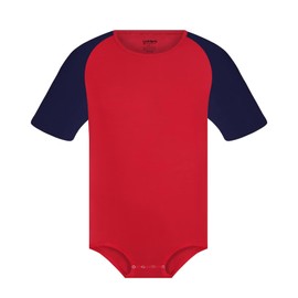 Landofgenie Mens Short Sleeve Onesie Pajamas Cotton Bodysuit One Piece Sleepwear for Adult Romper Red 2XL