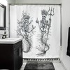 Mermaid Shower Curtain for Gothic Bathroom Decor- Gothic Shower Curtain