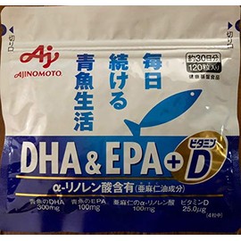 AJINOMOTO　DHA&EPA+ビタミンD　120粒入り袋