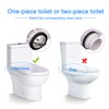 White 250mm Height Toilet Push Button Valve Element Dual Flush