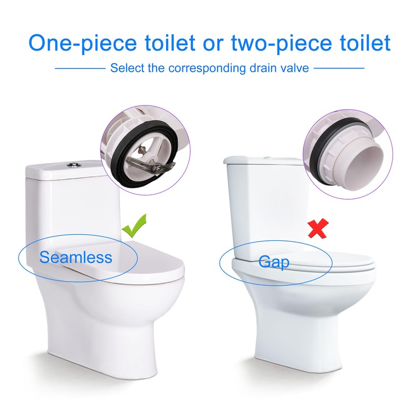 White 250mm Height Toilet Push Button Valve Element Dual Flush