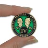 4 Year Sobriety Coin | Founders Triplate AA Chip |