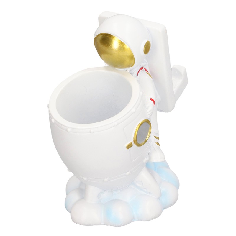 Multifunctional Pen Holder Unique Astronaut Shape Mobile Phone Stand Pen