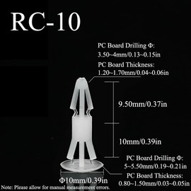 200pcs PCB Spacer Support 6mm Board Insulation Column Clips Spacer Insulation Holder Nylon Round Head Plastic Support for PC Board Computer Motherboard