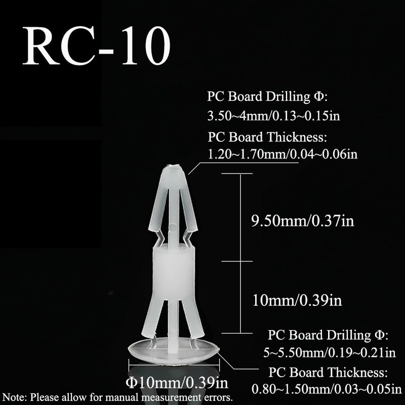 200pcs PCB Spacer Support 6mm Board Insulation Column Clips Spacer