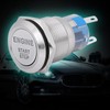 QANYEGN Push Button Start Switch, Engine Start Button, 12V White