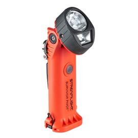 Streamlight 91838 Survivor Pivot USB 325-Lumen Right Angle Articulating Dual Beam Rechargeable Flashlight with Magnet and Clip, Orange